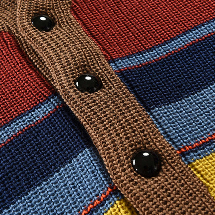 Mason | Gestreifter Herren-Cardigan mit Knöpfen