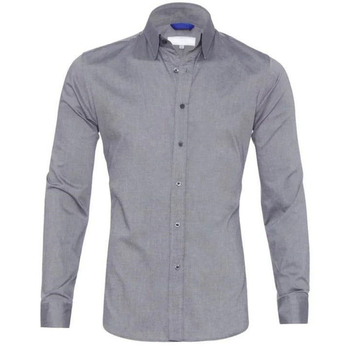 Gabriele | Knitterfreies Zip Up Hemd für Herren mit kurzen Ärmeln