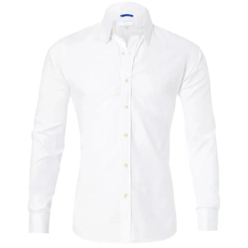 Gabriele | Knitterfreies Zip Up Hemd für Herren mit kurzen Ärmeln