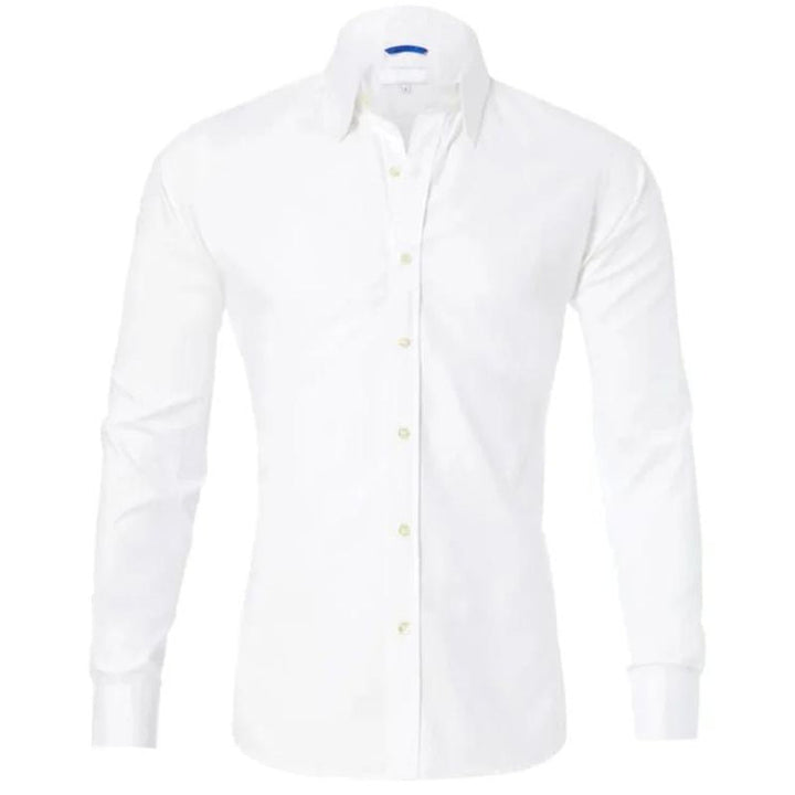 Gabriele | Knitterfreies Zip Up Hemd für Herren mit kurzen Ärmeln