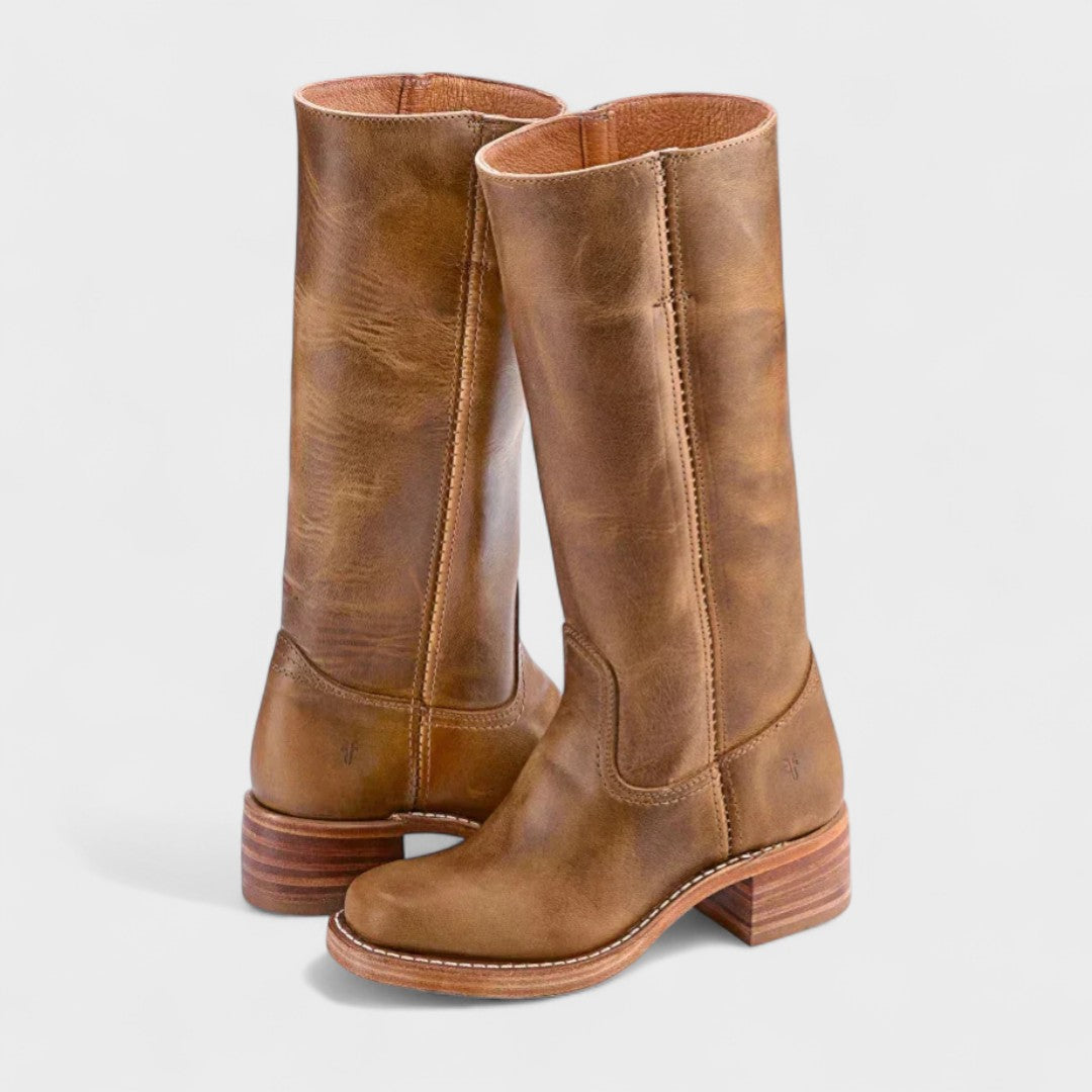 Aria | Klassische Cowboy-Stiefel für Damen mit flachem Absatz