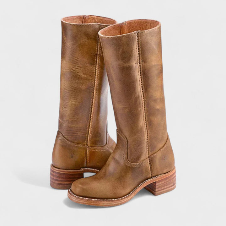 Aria | Klassische Cowboy-Stiefel für Damen mit flachem Absatz
