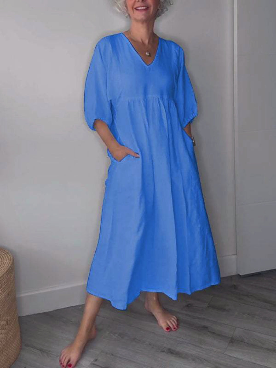 Hestia | Klassisches Komfortkleid für Damen mit Leoparden-Print und V-Ausschnitt