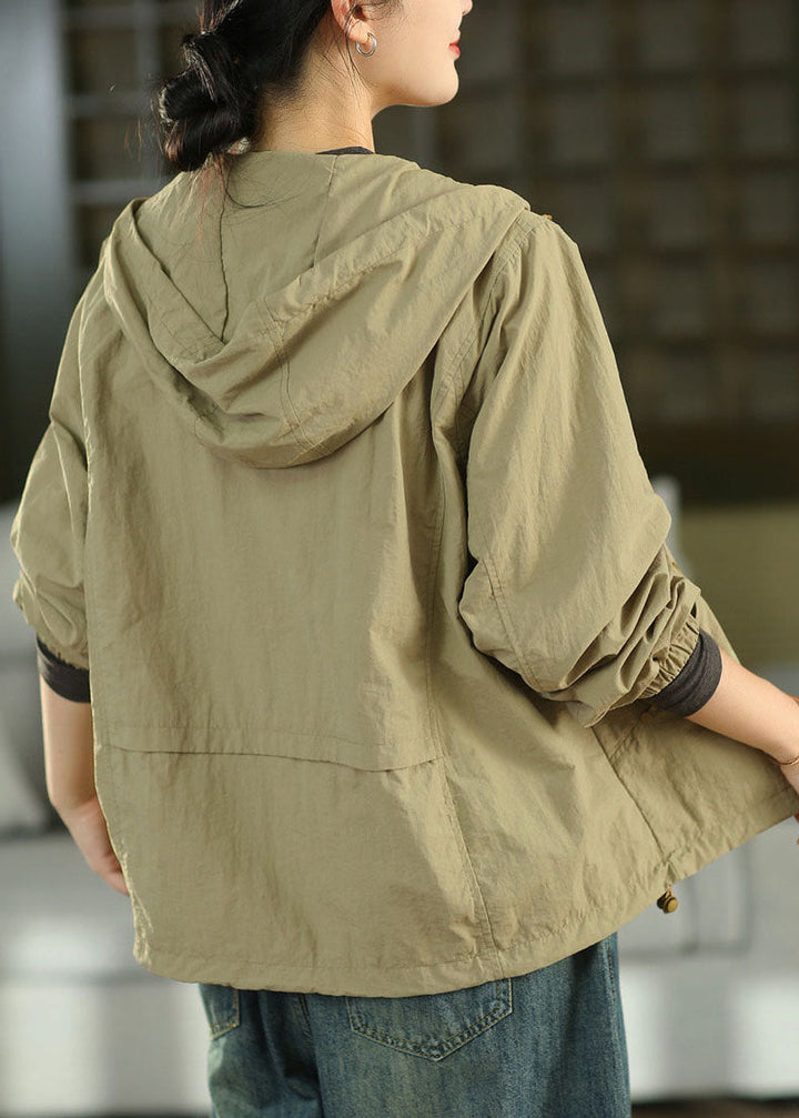 Giacca da donna con tasche, cappuccio e coulisse
