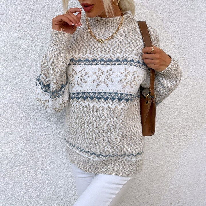 Luna | Vintage Pullover für Damen mit Rundhalsausschnitt und langen Ärmeln