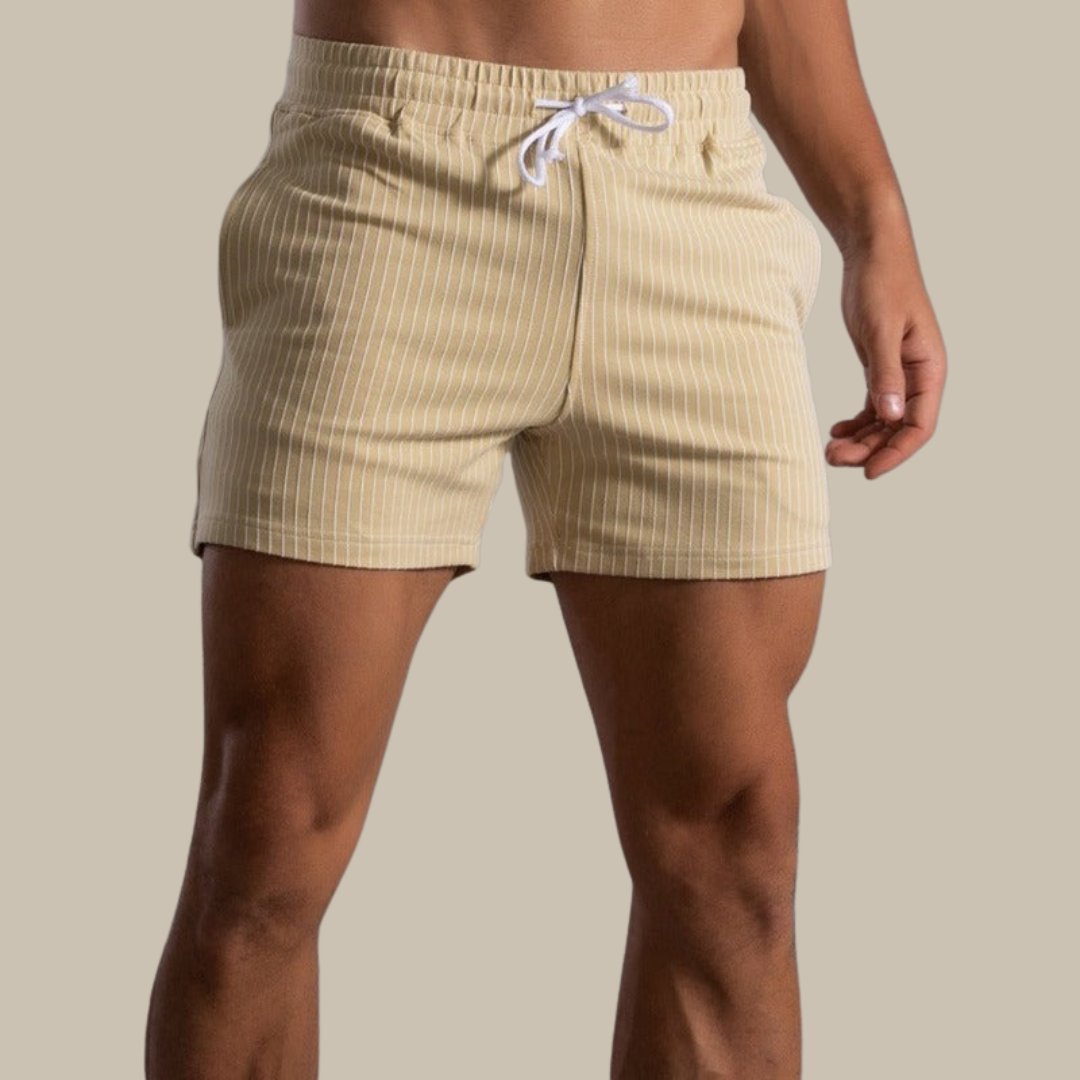 Orion | Gestreifte Shorts für Herren mit schmaler Passform und mittlerem Bund