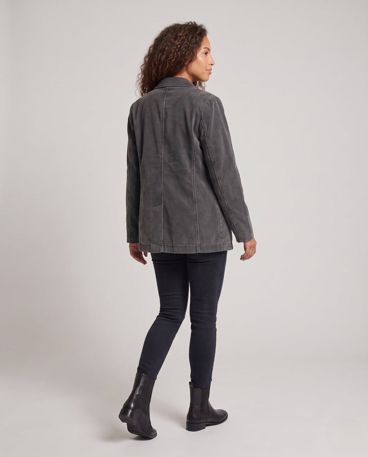 Damen Blazer mit Reverskragen, Taschen und Knöpfen