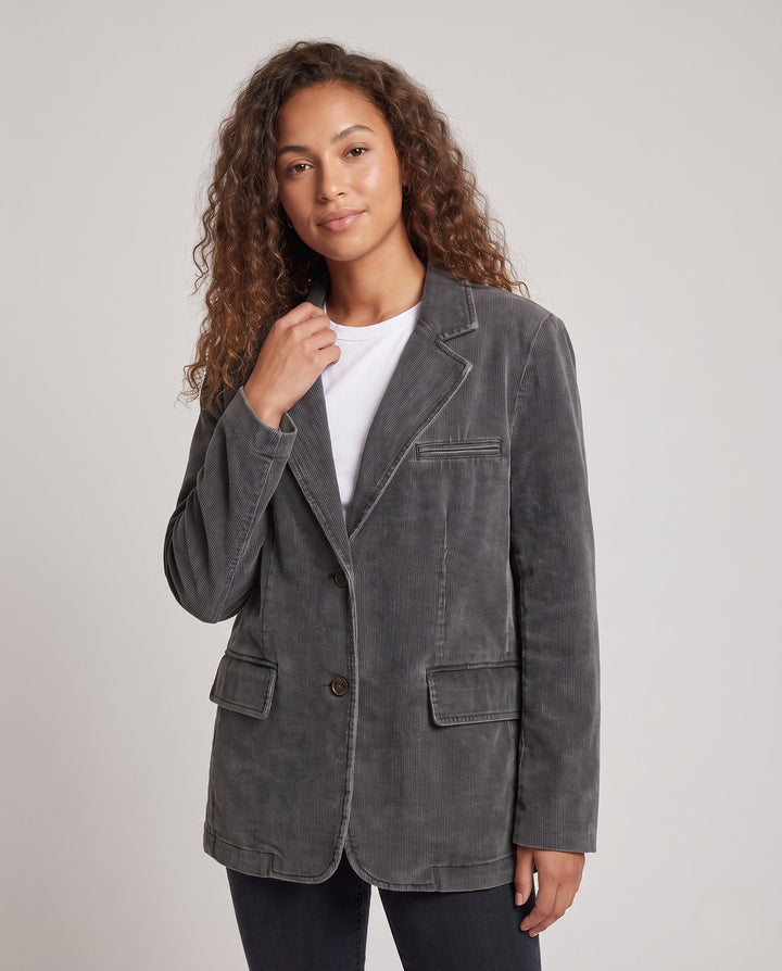 Damen Blazer mit Reverskragen, Taschen und Knöpfen