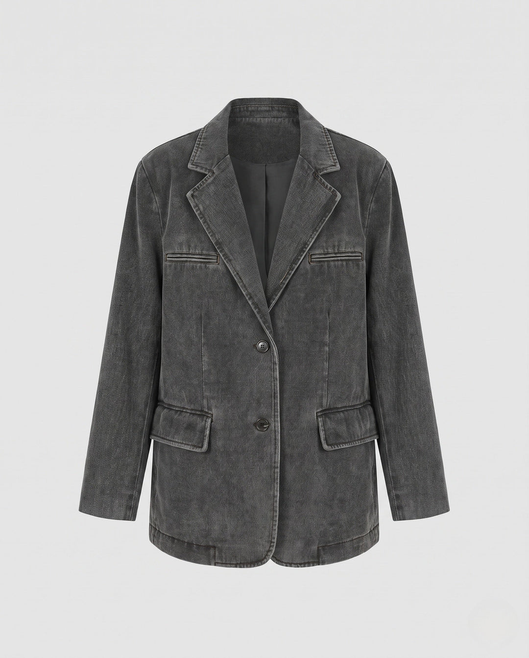 Damen Blazer mit Reverskragen, Taschen und Knöpfen