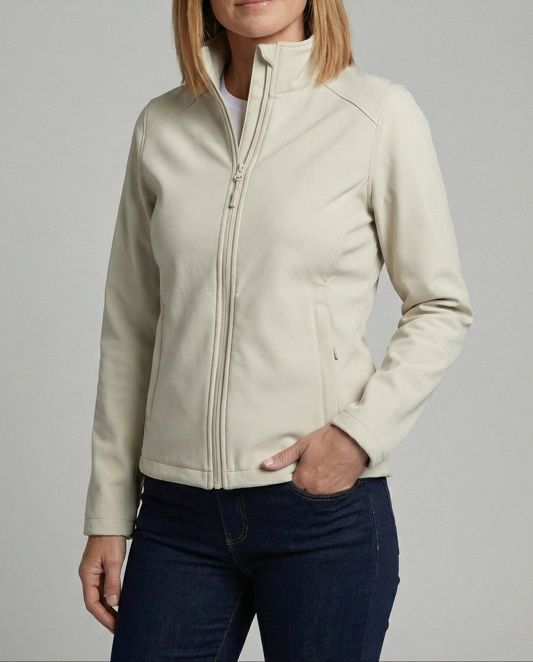 Damen Jacke mit Taschen und Stehkragen