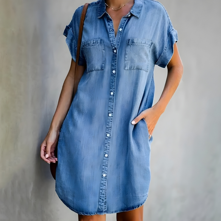 Viola | Klassisches bauchbedeckendes Midikleid für Damen