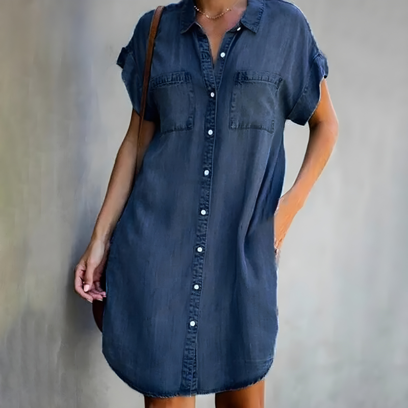 Viola | Klassisches bauchbedeckendes Midikleid für Damen