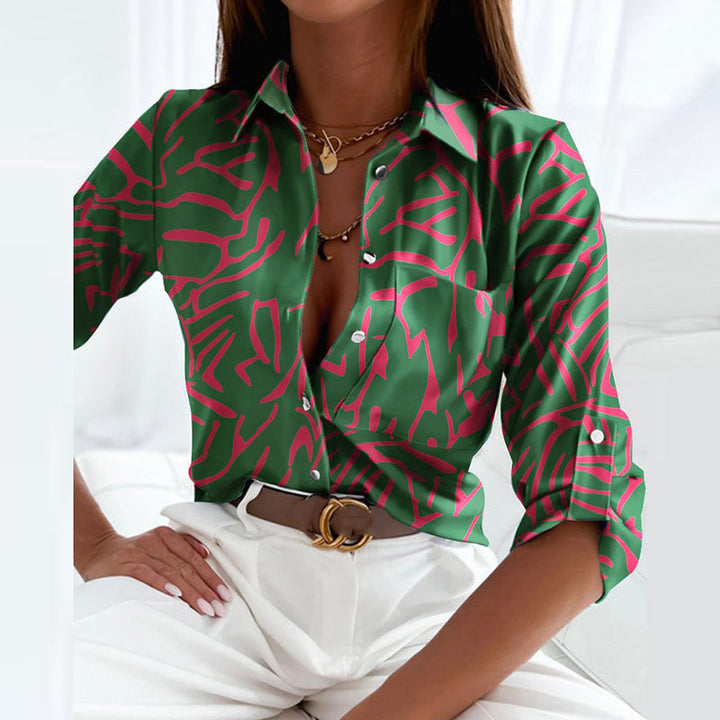 Elisa | Klassische Bluse für Damen mit Kragen und kurzen Ärmeln
