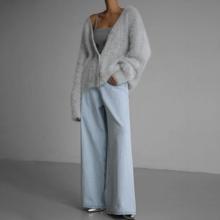 Dahlia | Stilvoller Cardigan für Damen mit V-Ausschnitt und langen Ärmeln