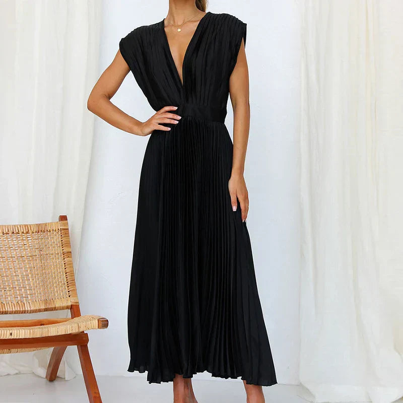 Hedwig | Elegantes Damenkleid für Damen mit V-Ausschnitt