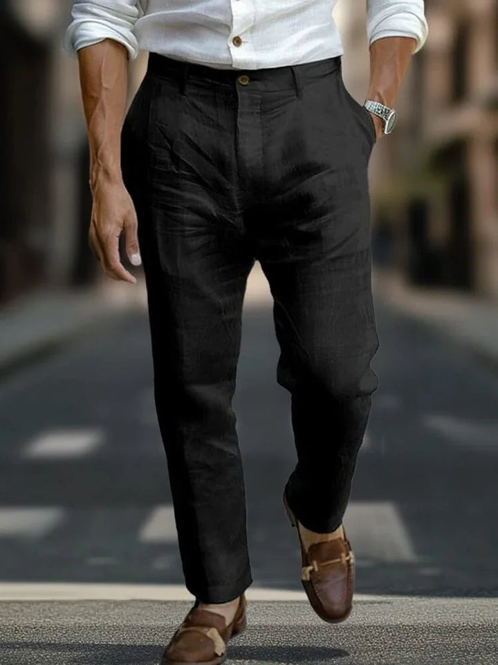 Alaric | Maßgeschneiderte Hose für Herren mit schmaler Passform und mittlerem Bund