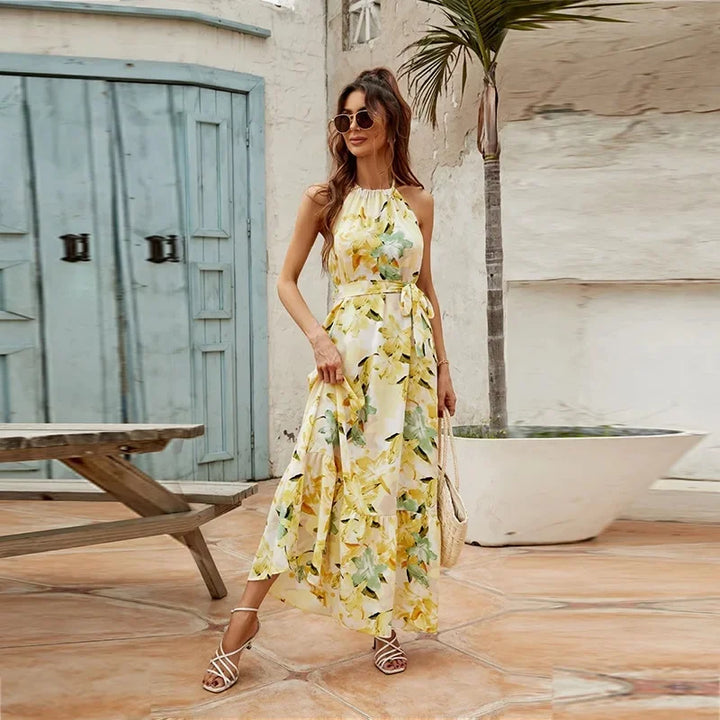 Luna | Elegantes Maxi Kleid mit langen Ärmeln