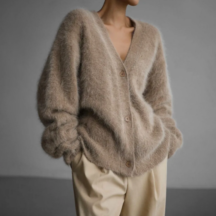 Luna | Strickjacke für Damen mit V-Ausschnitt und langen Ärmeln