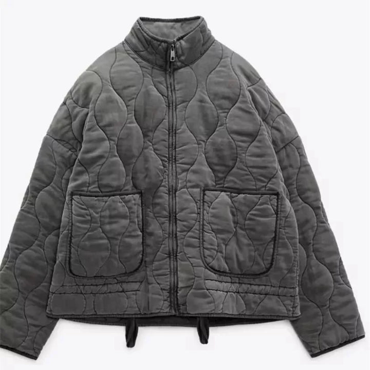 Zara | Vintage Steppjacke für Damen mit Stehkragen und langen Ärmeln