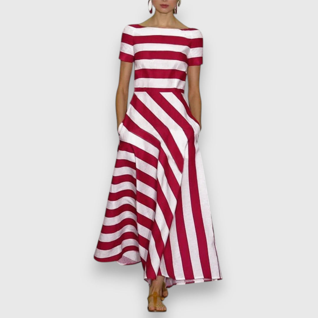 Lorie | Elegantes Gestreiftes Midikleid für Damen mit Streifen