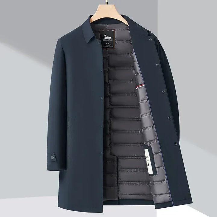 André | Burke Daunen-Trenchcoat für Herren mit langen Ärmeln