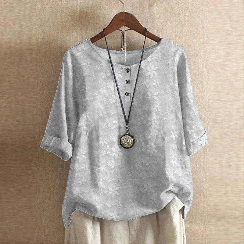 Anya | Retro-inspirierte Bluse mit Blumenmuster