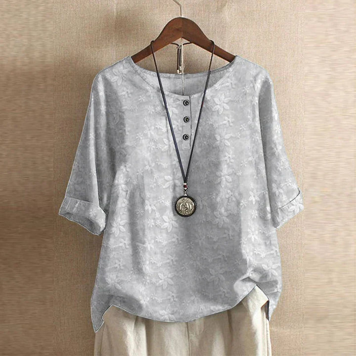 Anya | Retro-inspirierte Bluse mit Blumenmuster