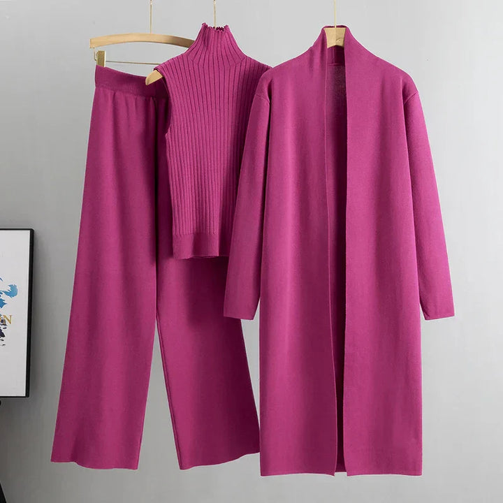 Lucia | 3 Teiliges Klassisches Outfit für Damen mit Rollkragen und langen Ärmeln