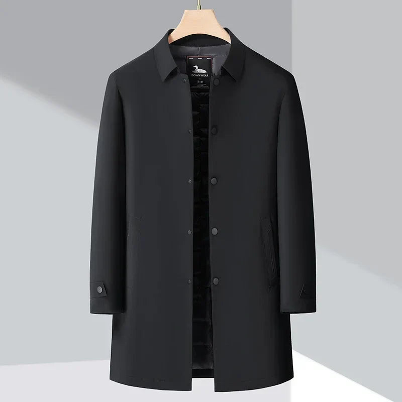 André | Burke Daunen-Trenchcoat für Herren mit langen Ärmeln