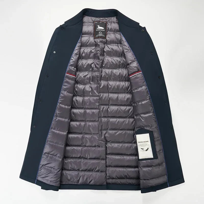 André | Burke Daunen-Trenchcoat für Herren mit langen Ärmeln