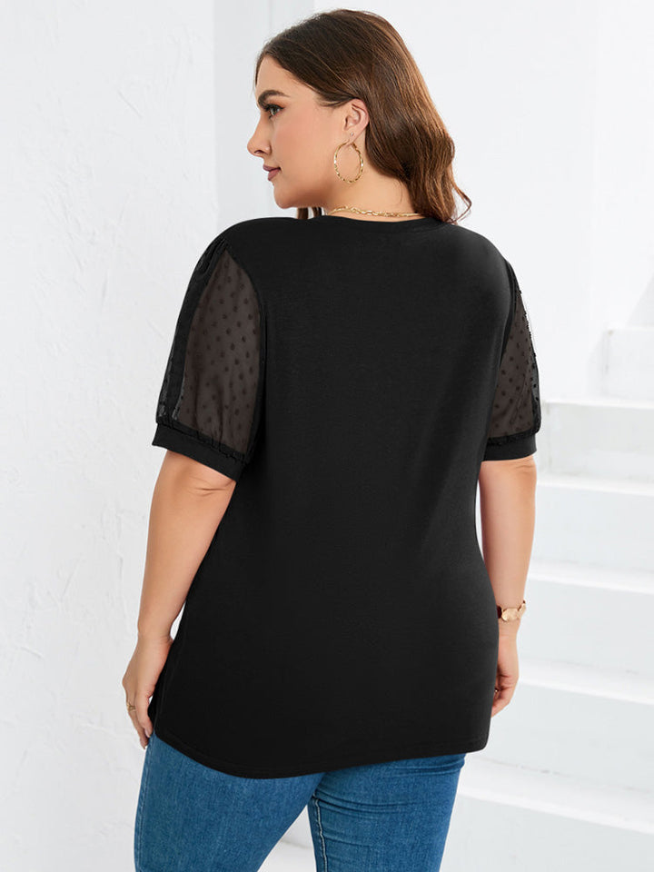 Rhianna | Elegantes Puffärmel-Top mit V-Ausschnitt