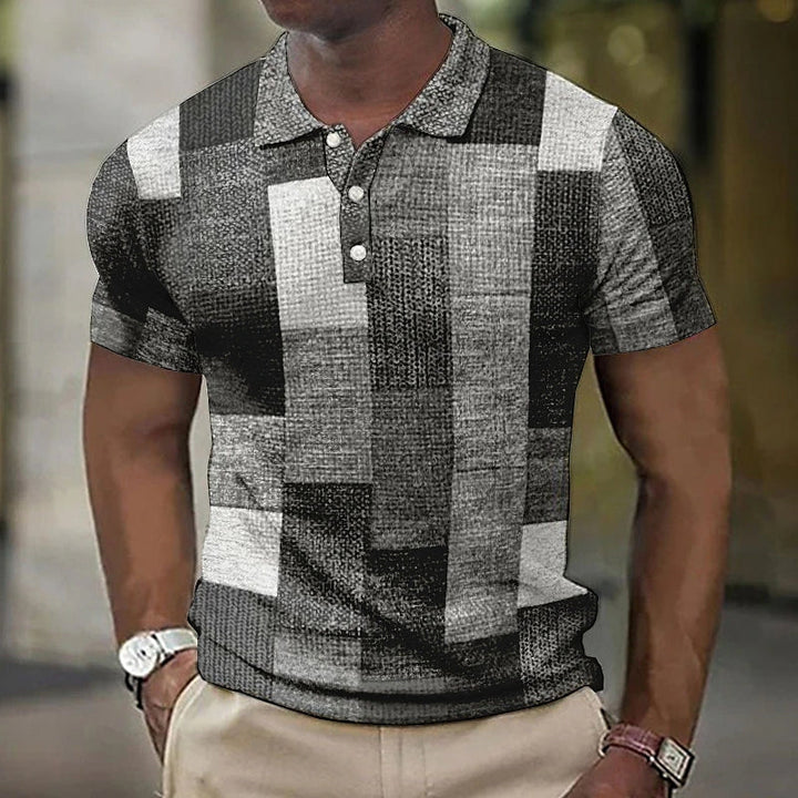 Esben | Stilvolles Multicolor Polohemd für Herren mit kurzen Ärmeln