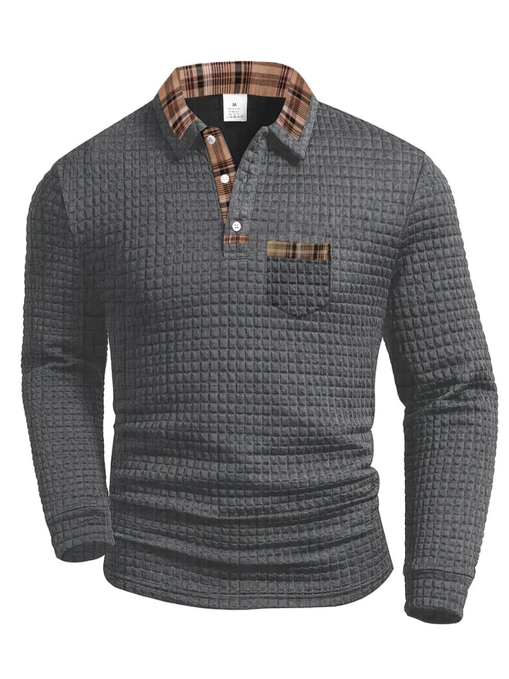 Blake | Gestreiftes Polo-Shirt für Herren mit Streifen und langen Ärmeln