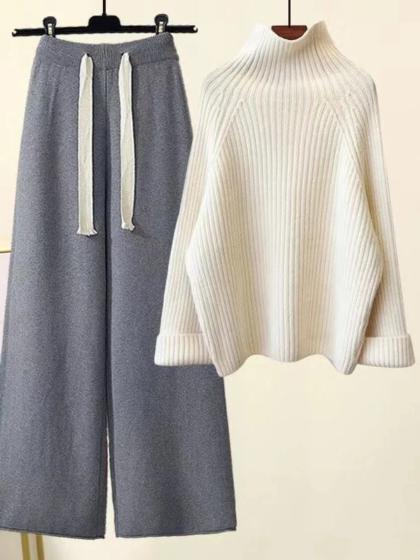 Cheryl | Gemütliches Herbst-Winter Strickset für Damen mit Rollkragen