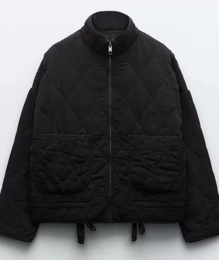 Zara | Vintage Steppjacke für Damen mit Stehkragen und langen Ärmeln