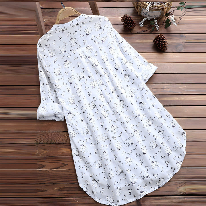 Anne | Zeitloses Blumenshirt für Damen mit langen Ärmeln