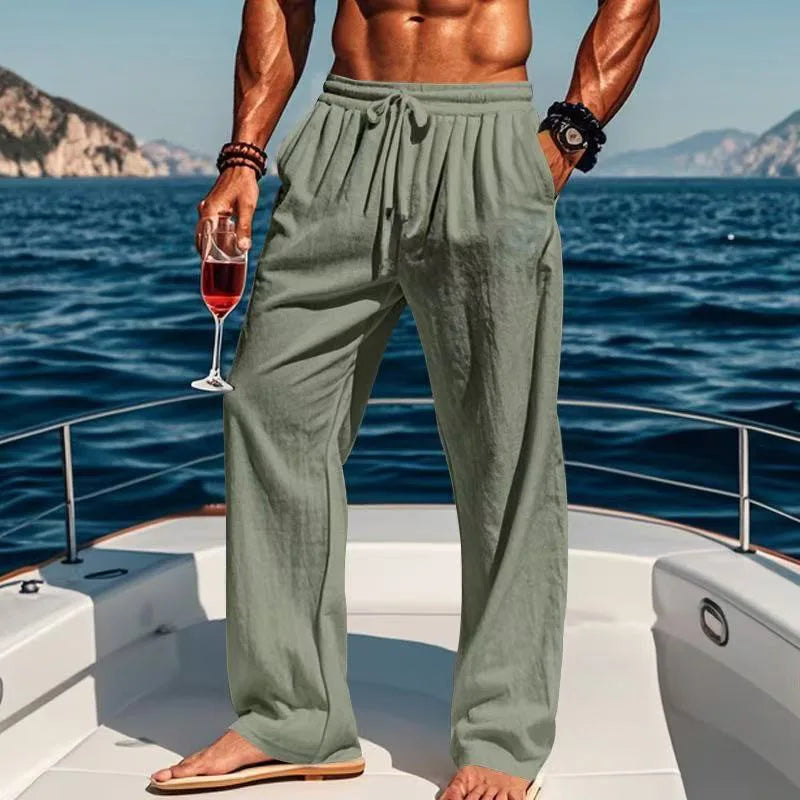Elyas | Entspannte Hose für Herren mit geradem Bein und mittlerem Bund