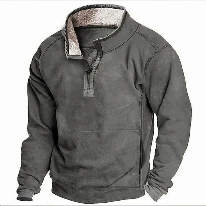 Arnold | gefüttertes Sweatshirt für Herren mit Stehkragen und langen Ärmeln