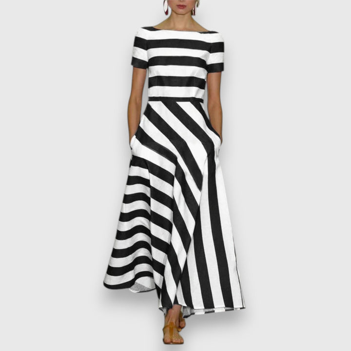 Lorie | Elegantes Gestreiftes Midikleid für Damen mit Streifen