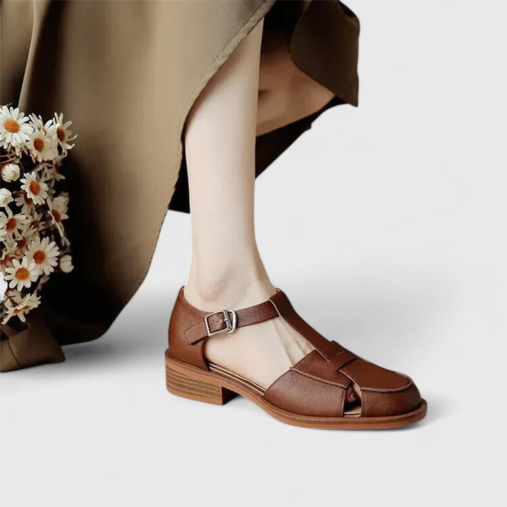 Thalina | Elegante Mary Jane Sandalen für Damen mit mittelhohem Absatz