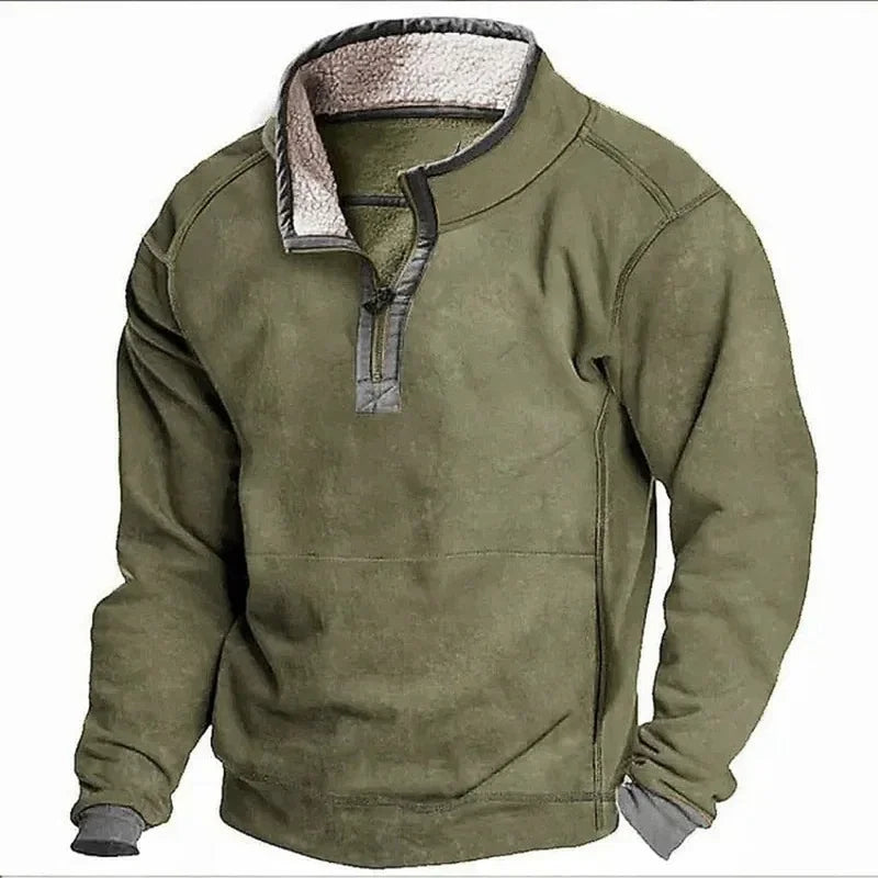 Arnold | gefüttertes Sweatshirt für Herren mit Stehkragen und langen Ärmeln