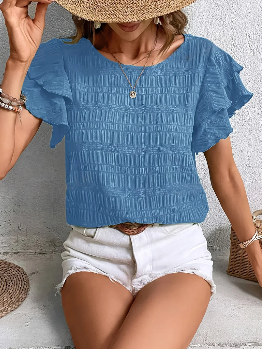 Charmaine | Leichte und Luftige Bluse mit Spaß-Rüschen