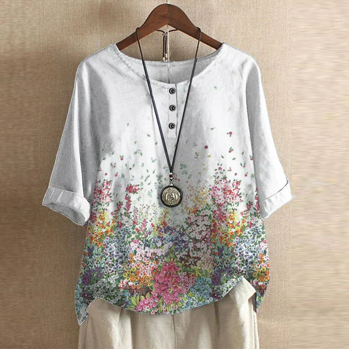Anya | Retro-inspirierte Bluse mit Blumenmuster