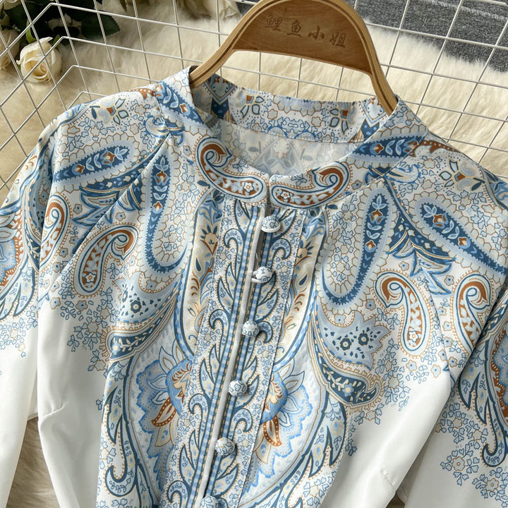 Floral A-Linienkleid für Damen mit schickem Gürtel-Detail
