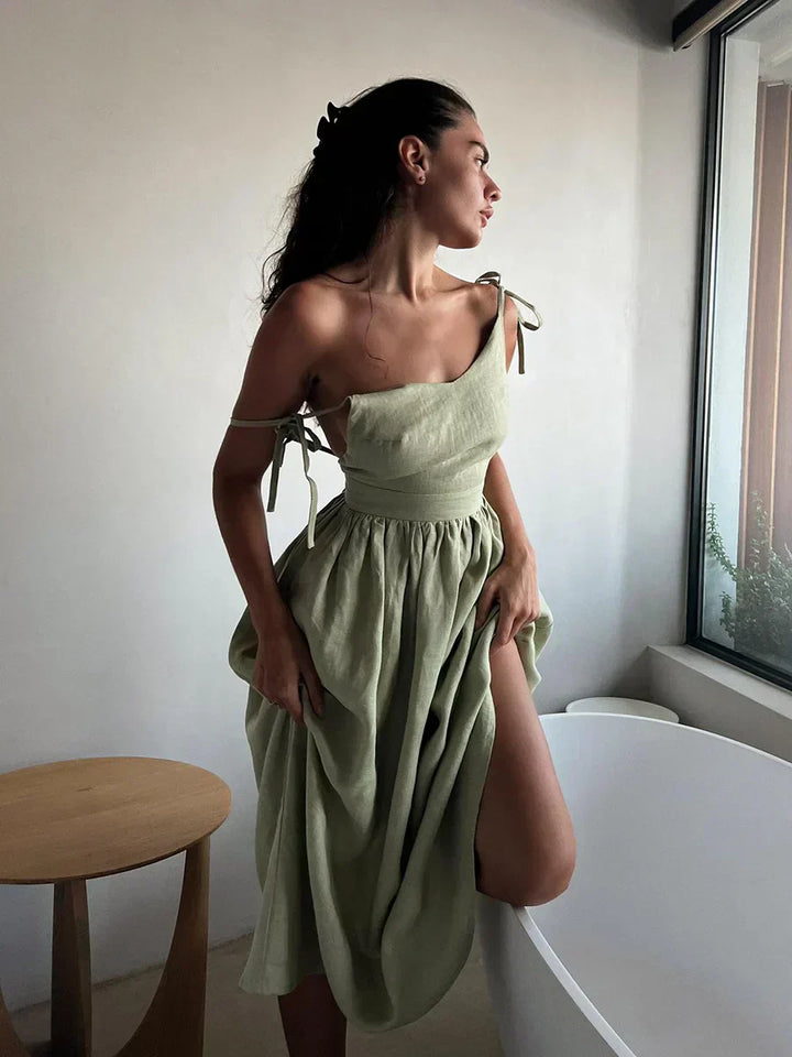 Zenaida | Chic Eleganz Maxikleid für Damen mit eckigem Ausschnitt