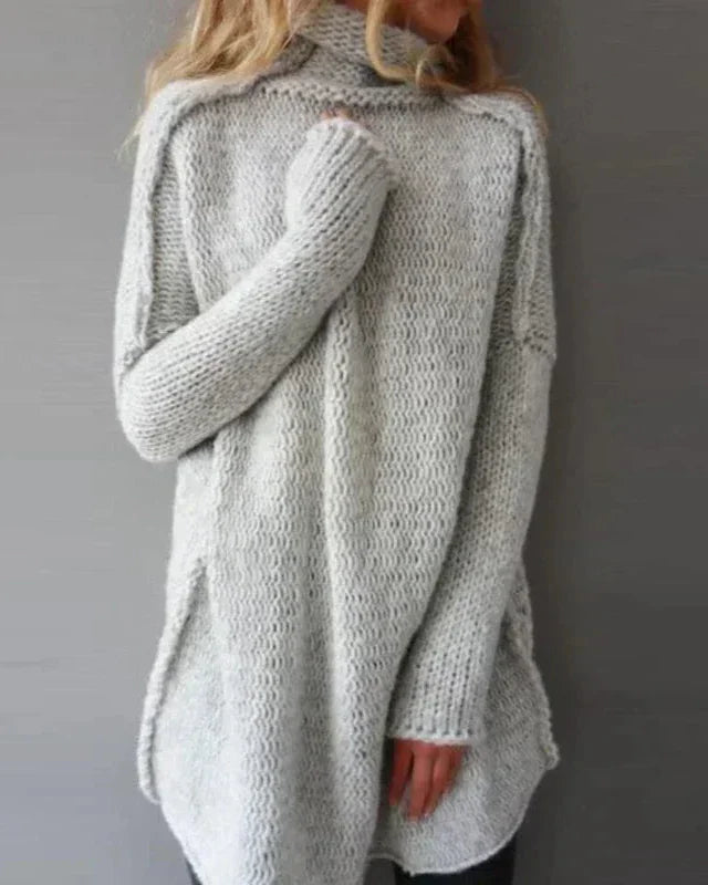 Ruby | Oversized Strickpullover für Damen mit Rollkragen und langen Ärmeln