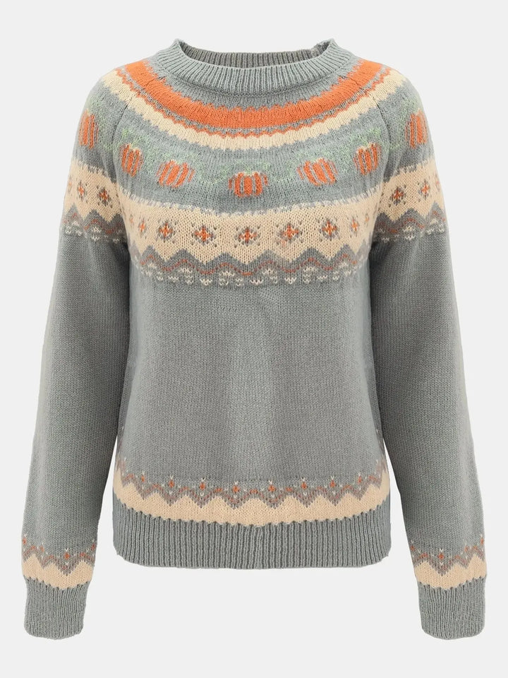 Marion | Vintage Isländischer Pullover für Damen mit Rundhalsausschnitt