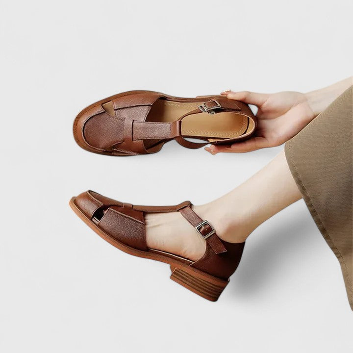 Thalina | Elegante Mary Jane Sandalen für Damen mit mittelhohem Absatz