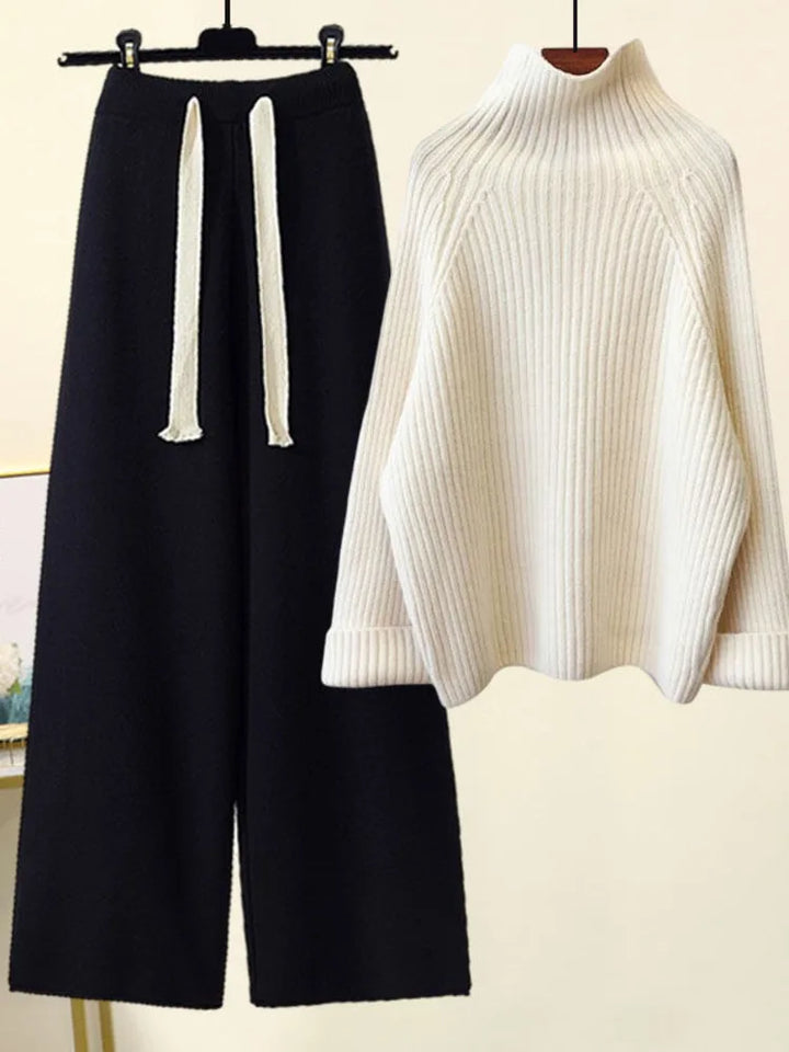 Cheryl | Gemütliches Herbst-Winter Strickset für Damen mit Rollkragen