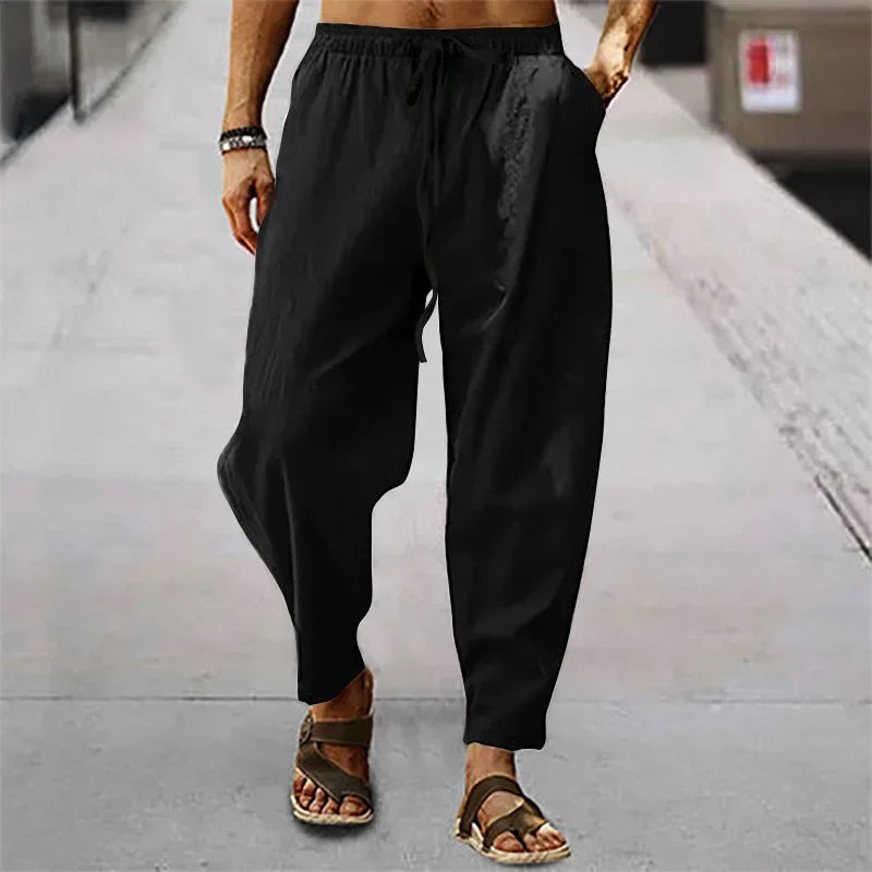 Omar | Zen Drop-Crotch-Hosen für Herren mit mittlerem Bund